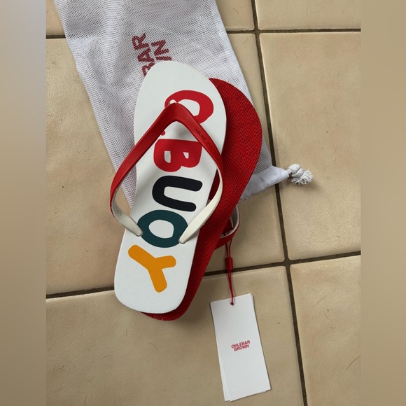 BRAND NEW Orelebar Brown Flip Flops in Size 9 - Picture 2 of 4